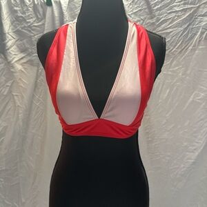 Red and White Women's Intimate Top